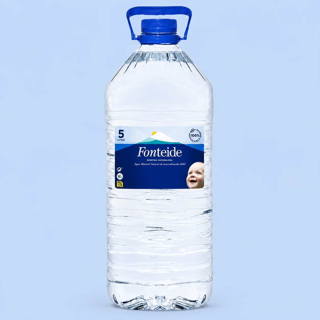 Garrafa de 5 litros de agua mineral natural Fonteide